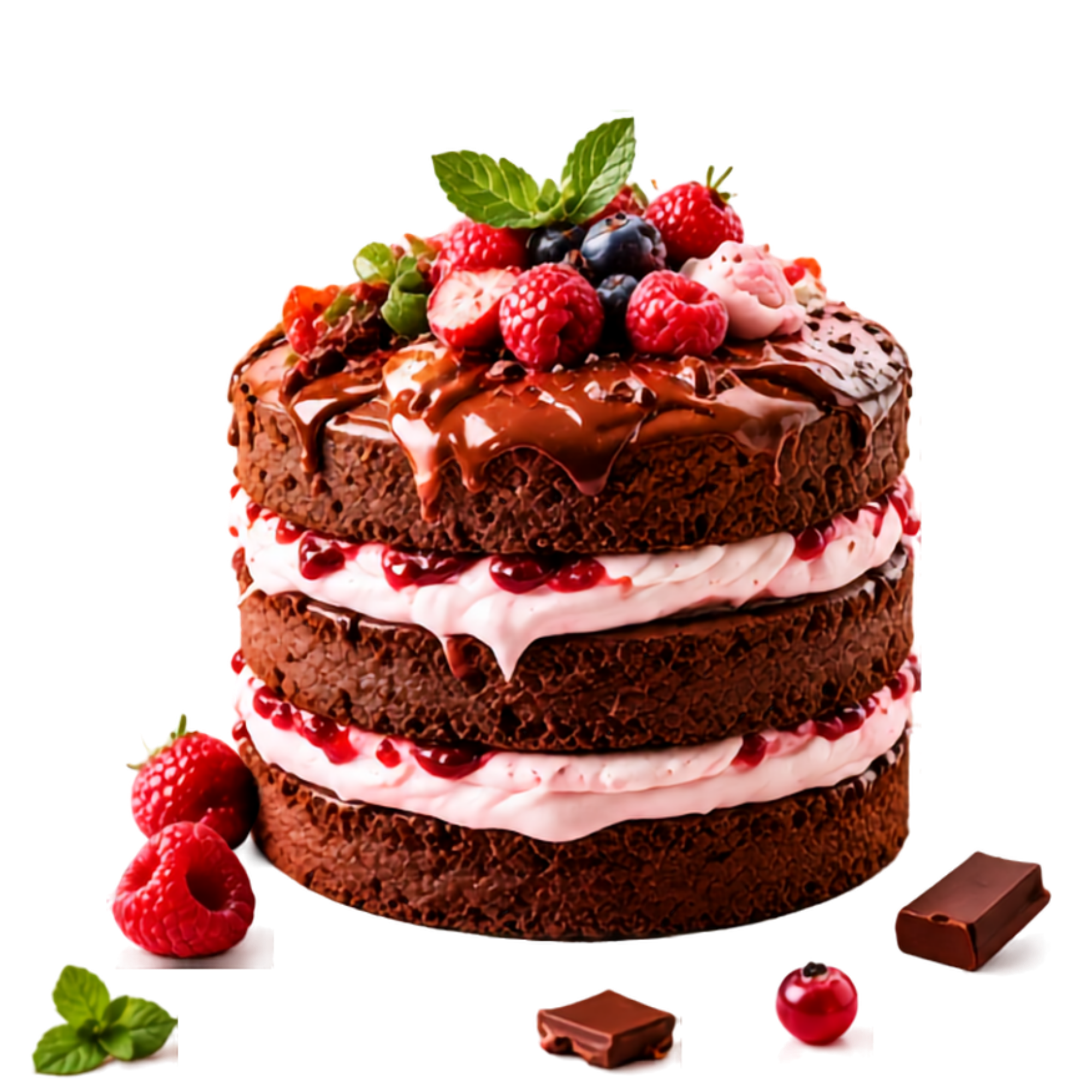 Chocolate berry cake ingredients